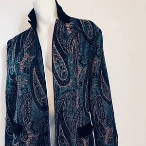🆕Paisley print blazer with shimmer